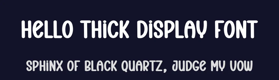 Hello Thick Display Font by creativeletter — Display Font — thumbnail 2