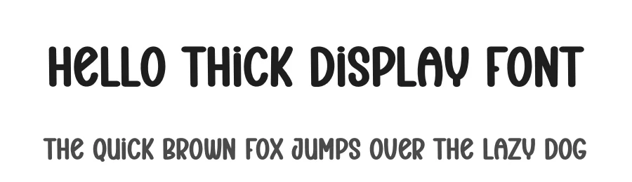 Hello Thick Display Font by creativeletter — Display Font