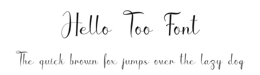 Hello Too Font by fahmistudio99 — Script Handwritten Font