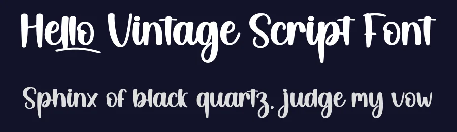 Hello Vintage Script Font by creativeletter — Script Handwritten Font — thumbnail 2