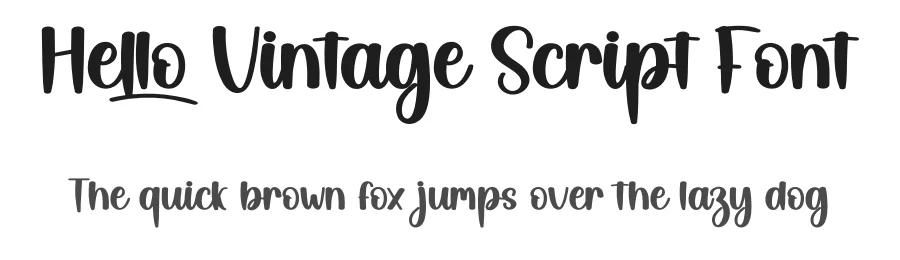 Hello Vintage Script Font by creativeletter — Script Handwritten Font