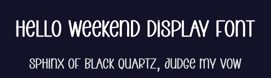 Hello Weekend Display Font by creativeletter — Display Font — thumbnail 2