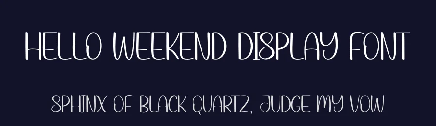 Hello Weekend Display Font by andikastudio — Display Font — thumbnail 2