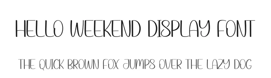 Hello Weekend Display Font by andikastudio — Display Font