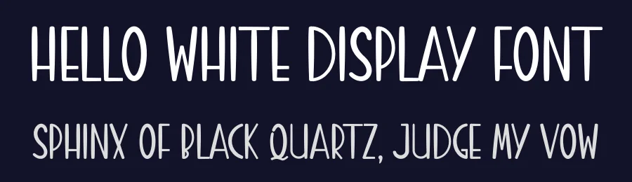 Hello white Display Font by planetz studio — Display Font — thumbnail 2