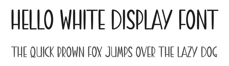 Hello white Display Font by planetz studio — Display Font