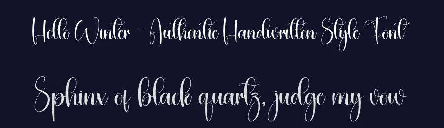 Hello Winter – Authentic Handwritten Style Font by creativeletter — Script Handwritten Font — thumbnail 2