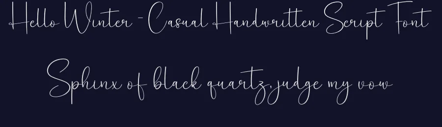 Hello Winter – Casual Handwritten Script Font by creativeletter — Script Handwritten Font — thumbnail 2