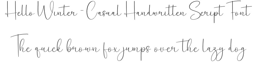 Hello Winter – Casual Handwritten Script Font by creativeletter — Script Handwritten Font