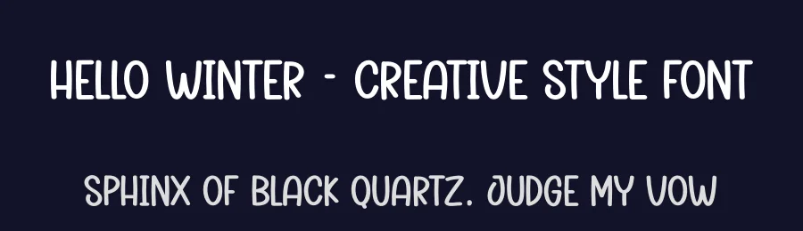Hello Winter – Creative Style Font by creativeletter — Display Font — thumbnail 2