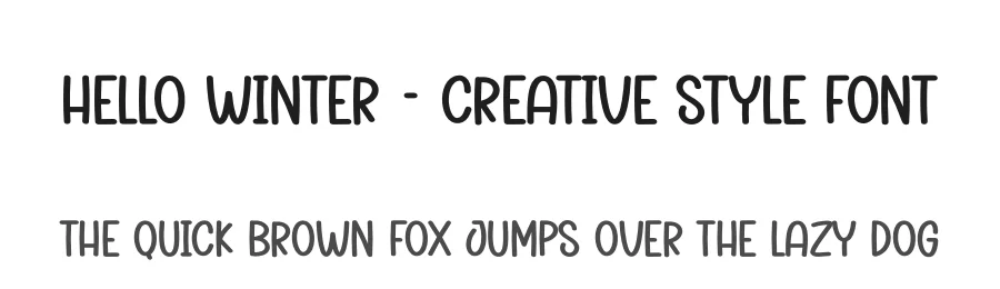 Hello Winter – Creative Style Font by creativeletter — Display Font