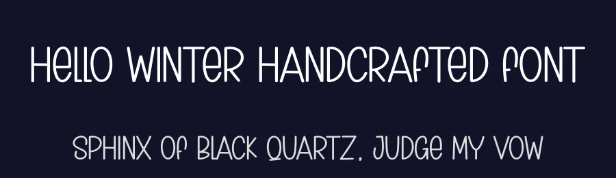 Hello Winter Handcrafted Font by creativeletter — Display Font — thumbnail 2