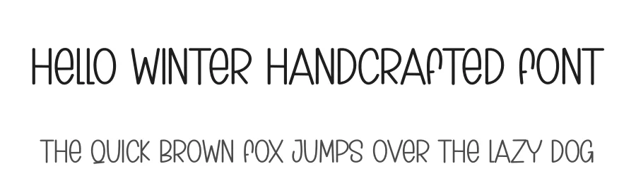 Hello Winter Handcrafted Font by creativeletter — Display Font