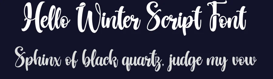 Hello Winter Script Font by avenilettertype — Display Font — thumbnail 2