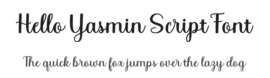 Hello Yasmin Script Font by stripesstudio — Script Handwritten Font