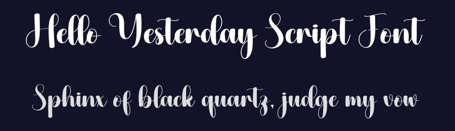 Hello Yesterday Script Font by creativeletter — Script Handwritten Font — thumbnail 2