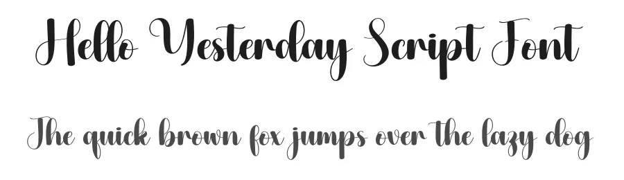 Hello Yesterday Script Font by creativeletter — Script Handwritten Font
