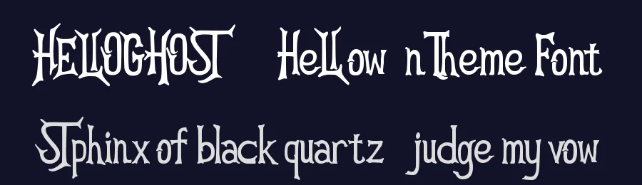 HELLOGHOST – Helloween Theme Font by Mozarella — Blackletter Font — thumbnail 2