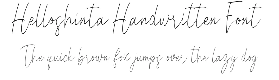 Helloshinta Handwritten Font by andikastudio — Script Handwritten Font