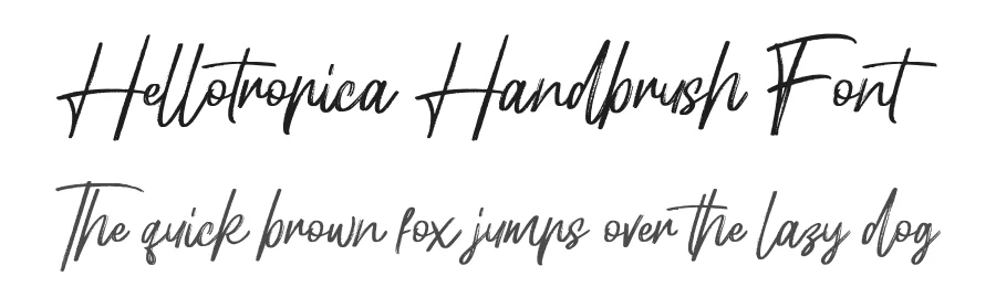 Hellotropica Handbrush Font by Garisman Std — Script Handwritten Font