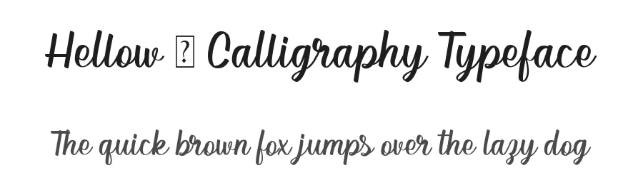 Hellow – Calligraphy Typeface by studioaktype — Script Handwritten Font