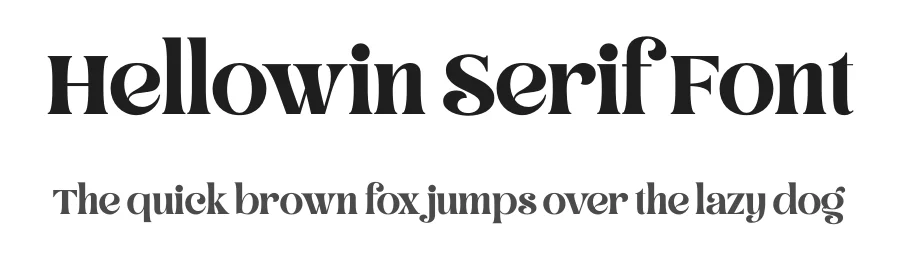 Hellowin Serif Font by fontkong — Display Font