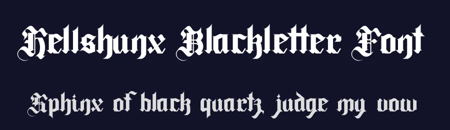 Hellshunx Blackletter Font by Dhabee — Blackletter Font — thumbnail 2