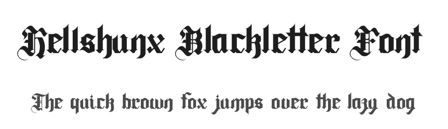 Hellshunx Blackletter Font by Dhabee — Blackletter Font