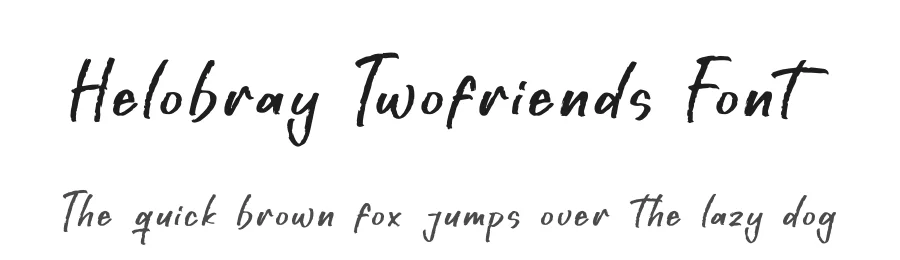 Helobray Twofriends Font by letterfabric — Script Handwritten Font