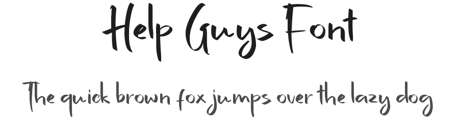 Help Guys Font by edricstudio — Display Font