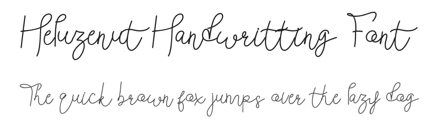 Heluzenut Handwritting Font by edricstudio — Script Handwritten Font