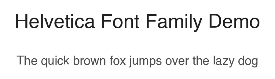 Helvetica Font Family Demo by Linotype — Sans Serif Font