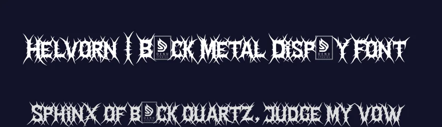 Helvorn | Black Metal Display Font by Denustudios — Display Font — thumbnail 2