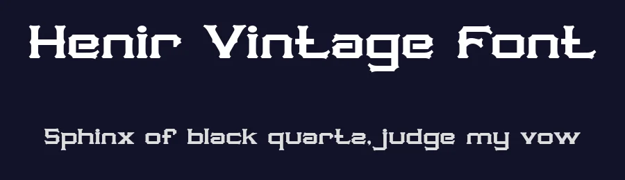 Henir Vintage Font by Imoodev — Display Font — thumbnail 2