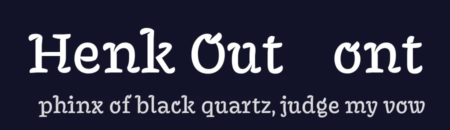 Henk Out Font by Martin Pyšný — Display Font — thumbnail 2
