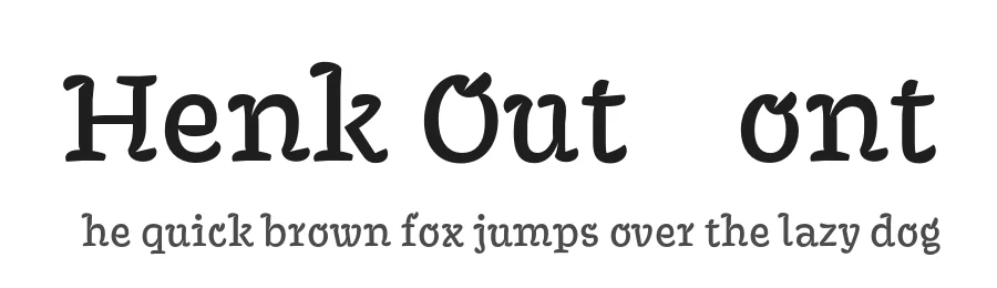 Henk Out Font by Martin Pyšný — Display Font