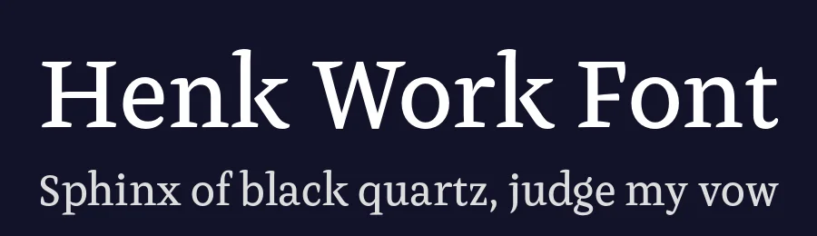 Henk Work Font by Martin Pyšný — Sans Serif Font — thumbnail 2