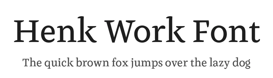 Henk Work Font by Martin Pyšný — Sans Serif Font