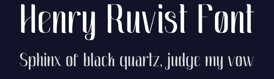 Henry Ruvist Font by Pollux of Geminorum — Display Font — thumbnail 2