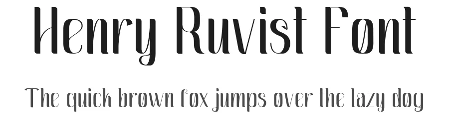 Henry Ruvist Font by Pollux of Geminorum — Display Font