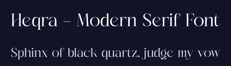 Heqra – Modern Serif Font by timelesstype.co — Display Font — thumbnail 2
