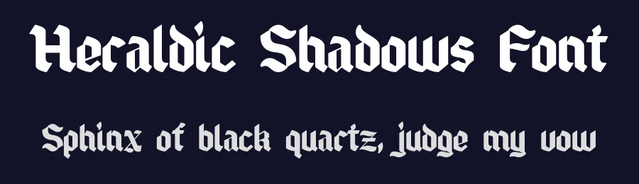 Heraldic Shadows Font by Imoodev — Blackletter Font — thumbnail 2