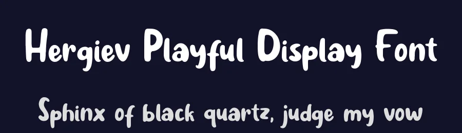 Hergiev Playful Display Font by rvandtype — Script Handwritten Font — thumbnail 2