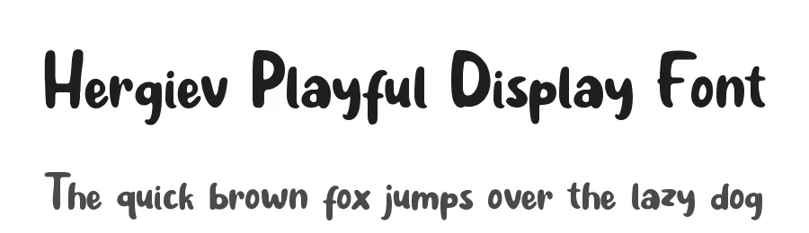 Hergiev Playful Display Font by rvandtype — Script Handwritten Font