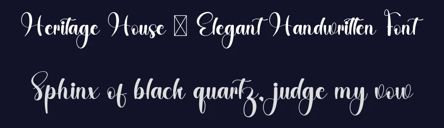 Heritage House – Elegant Handwritten Font by freshtypeink — Script Handwritten Font — thumbnail 2