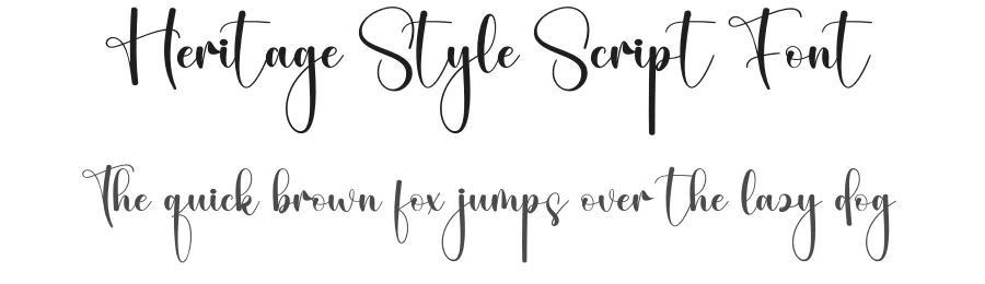 Heritage Style Script Font by creativeletter — Script Handwritten Font