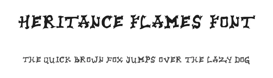 Heritance Flames Font by madeDeduk — Display Font