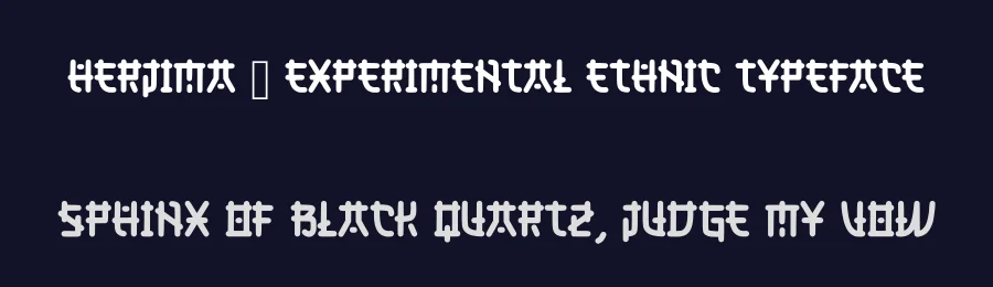 HERJIMA — Experimental Ethnic Typeface by idealistudio — Display Font — thumbnail 2