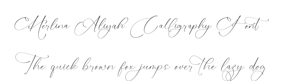 Herlina Aliyah Calligraphy Font by stylishtype.co — Script Handwritten Font