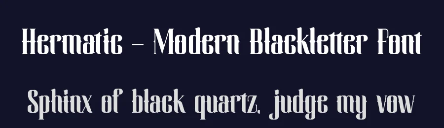 Hermatic – Modern Blackletter Font by timelesstype.co — Blackletter Font — thumbnail 2